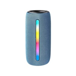 Enceinte Bluetooth LED 10W Son 360° Protection Mesh TWS FM Bleu YONIS