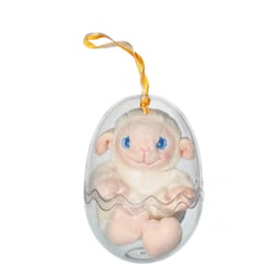 Peluche - Oeuf p'tit poulailler agneau en peluche - 12 cm