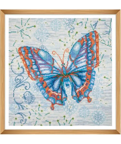 Kit de Point de Croix Comptée – Papillon – 36 x 36 cm - Trimits Multicolore
