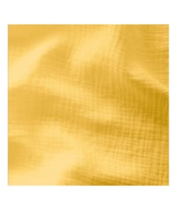 Tissu Double Gaze de coton gaufrée de 130 CM de largeur 47 Jaune vendu par 50 cm