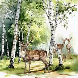 4 serviettes en papier découpage collage 33 cm ANIAMUX DE LA FORET ASS 100