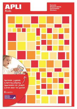 P 6F 756 GOMMET ENL CARRE COUL.ASSORTIES