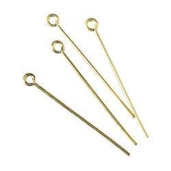 Clou / Tige à oeillet Doré Ø 0,6 mm x 35mm 15 pièces