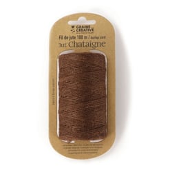 Graine Créative - Bobine de Fil de jute 2 mm Marron