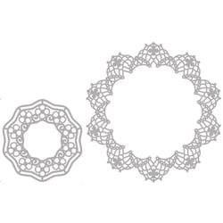Delicate Die- Doilies, 6,4x6,7cm+10,9x11,3cm,Etui 2pces