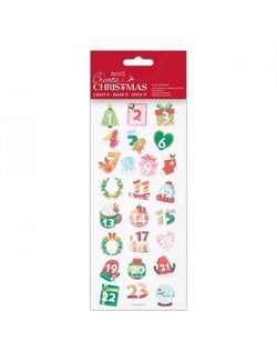 Stickers foil advent numbers PAPERMANIA