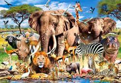 Puzzle 1500 pièces - Les Animaux de la Savanne - Castorland