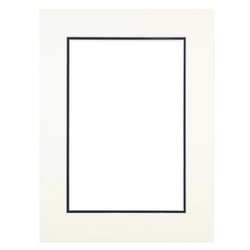 Passe-partout double blanc avec liseré noir 40x50 cm ouverture 30x40 cm