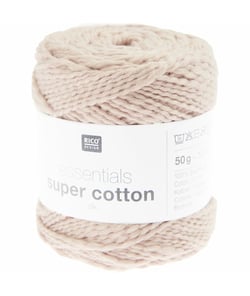 Coton à tricoter ou crocheter Essentials Super Cotton DK - Rico Design 23 Vieux Rose