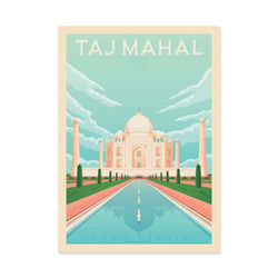 Affiche 30x40 cm - Taj Mahal - Olahoop Travel Posters