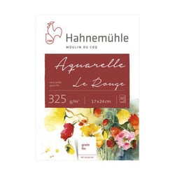 Bloc aquarelle Le Rouge 325g/m2 12feuilles grain fin 17x24cm - Hahnemühle