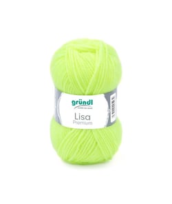 Fil à tricoter LISA PREMIUM UNI - Grundl 27 Jaune Fluo