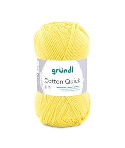 Fil à tricoter COTTON QUICK UNI - Gründl - PPSC - certifié Oeko-Tex 131 Jaune