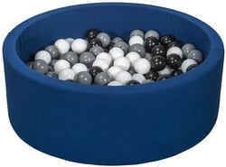 Piscine à balles Aire de jeu + 300 balles bleu marine noir,blanc,gris - Velinda