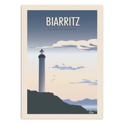 Affiche 50x70 cm - Biarritz - Turo