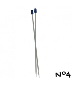 Aiguilles à tricoter - 30 cm - aluminium - n°2 a n°5 - Distrifil 4 Gris
