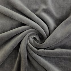 Tissu Jersey Velours tout doux Gris souris