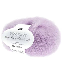Fil à tricoter Essentials Super Kid Mohair Loves Silk 25 gr - Rico Design 35 Violette