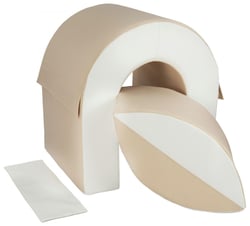 Set de 2 blocs en mousse blanc, cappuccino - Velinda