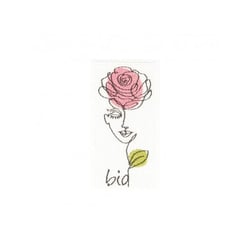 Ecusson thermocollant visage abstrait bio 5x5cm