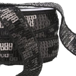 Galon paillettes noir au mètre