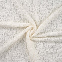 Tissu Dentelle gaufrée uni Blanc cassé