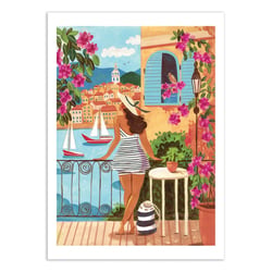 Affiche 30 x 40 cm - Woman in Saint-Tropez France - Caroline