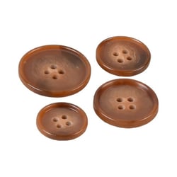 Lot de 6 boutons costume rouille