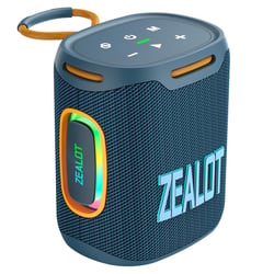 Enceinte Bluetooth Puissante 25W Étanche IPX6 Avec Lumières RGB Pour Extérieur Bleu YONIS