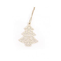 Sapin bois ajoure a suspendre - Graine Creative - Beige