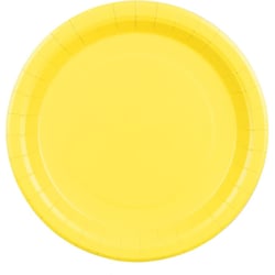 6 Assiettes Jaune Ø23 cm - En carton