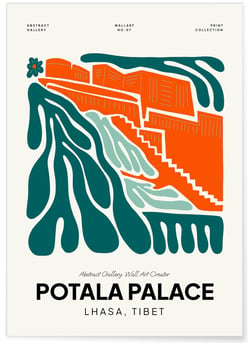 Affiche Tibet Palais du Potola | A3 : 29,7x42cm