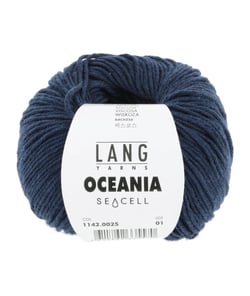 Pelote de Coton à crocheter et tricoter Oceania - Lang Yarns 25 Bleu