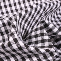 Tissu Rayures  Petits carreaux 5 mm Noir