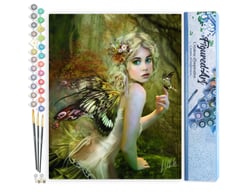 Peinture par Numéro Figured'Art - Féé dorée - Kit de Loisir Créatif DIY Numéro d'Art Complet - 40x50cm sans châssis en bois
