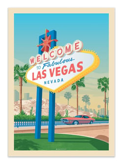Affiche 30x40 cm - Las Vegas - Olahoop Travel Posters