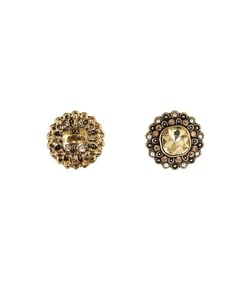 Lot de 3 boutons strass or