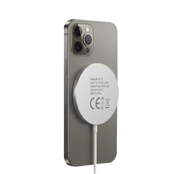 Mayaxess Chargeur Magsafe Magnétique 15W pour iPhone 15 Pro Blanc