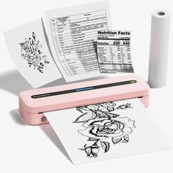 Mini Imprimante Thermique Portable Sans Fil A4 300dpi Pour Tous Vos Besoins Rose YONIS
