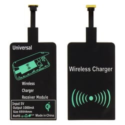 Avizar Pack Chargeur Qi et Nappe de Transformation Micro-USB Charge Sans Fil Noir