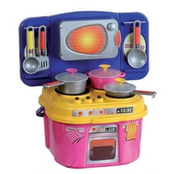 Cuisine kitchen world - cuisine equipee avec sons et accessoires - wader - 25400 - jeu d'imitation enfant