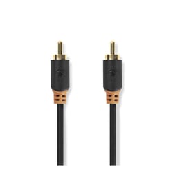 Nedis Câble Audio Numérique RCA Mâle vers RCA Mâle 2m Gris anthracite