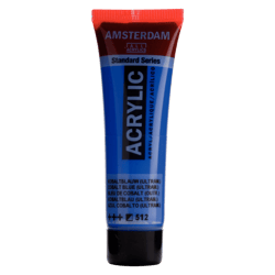 Peinture acrylique en tube - Bleu de cobalt - 512 - Amsterdam - 20ml