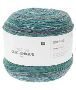 Pelote de laine à tricoter Creative Chic Unique DK - 200GR - Rico Design 011 Bleu Ocean