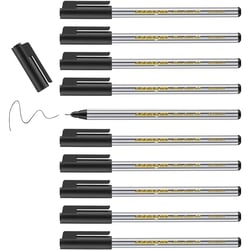 Lot de 10 stylos feutres d'écriture pointe extra fine 0,3 mm - EDDING Office Liner 89 - Noir