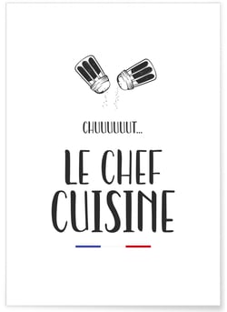 Affiche 'Le chef cuisine' | A3 : 29,7x42cm