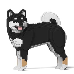 Chien Shiba qui tourne la tête noir Taille standard | JEKCA | 14 ans et +