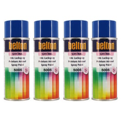 4 sprays de peinture Belton Spectral RAL5005 Bleu de sécurité 400ml
