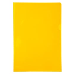 Sachet de 10 pochettes coin PVC lisse haute résistance 13/100e - A4 - Jaune - x 10 - Exacompta