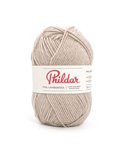 Pelote de laine d'Agneau à tricoter Phil Lambswool - Phildar Beige Chine marron